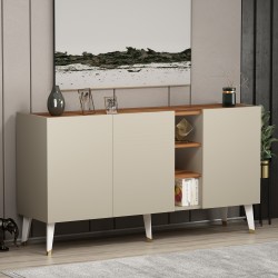 Scandi Konsol Kumtaşı Kemençe Çok Amaçlı Konsol Gümüşlük TV Sehpası 150 cm