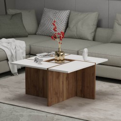 Silva Orta Sehpa Beyaz Ceviz Silva Orta Sehpa Beyaz Ceviz