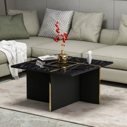 Silva Orta Sehpa Mermer Siyah