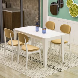 Şimal Yemek Masası 120x72 Beyaz Şimal Yemek Masası 120x72 Beyaz