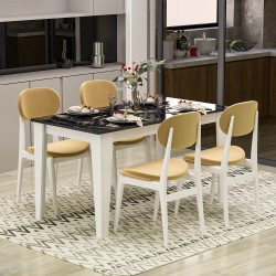 Şimal Yemek Masası 120x72 Beyaz Royal Mermer Şimal Yemek Masası 120x72 Beyaz Royal Mermer