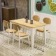 Şimal Yemek Masası 120x72 Beyaz Safir Meşe