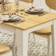 Şimal Yemek Masası 120x72 Beyaz Safir Meşe