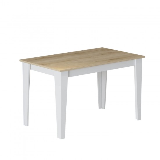 Şimal Yemek Masası 120x72 Beyaz Safir Meşe