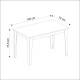 Şimal Yemek Masası 120x72 Siyah - Royal Mermer