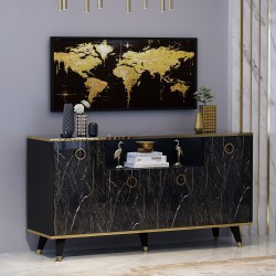 Sophia Konsol Siyah Mermer