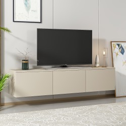 Vesta Ledli TV Ünitesi – Işıklı Ledli Kapaklı TV Ünitesi Kumtaşı