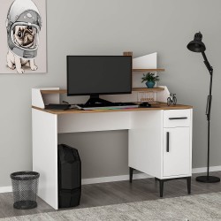 Zeta Çalışma Masası Beyaz Kemençe