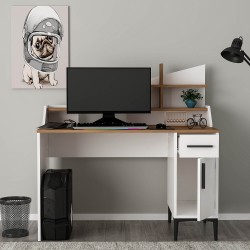 Zeta Çalışma Masası Beyaz Kemençe