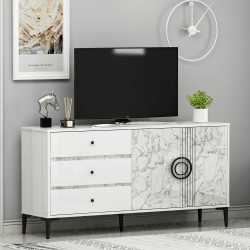 Zoe Konsol Beyaz Mermer